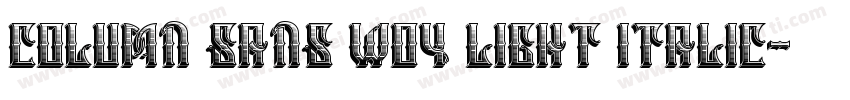 COLUMN SANS W04 Light Italic字体转换